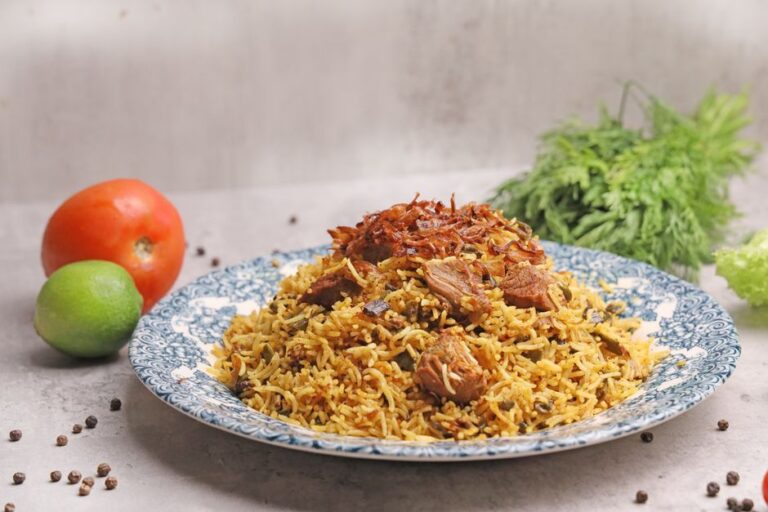 A traditional Emirati rice and lamb dish