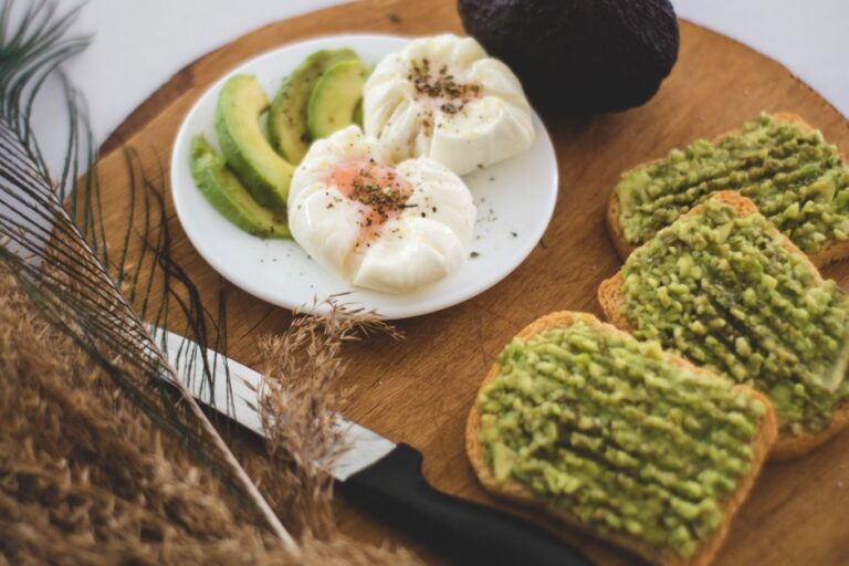 Avocado toast with poached egg