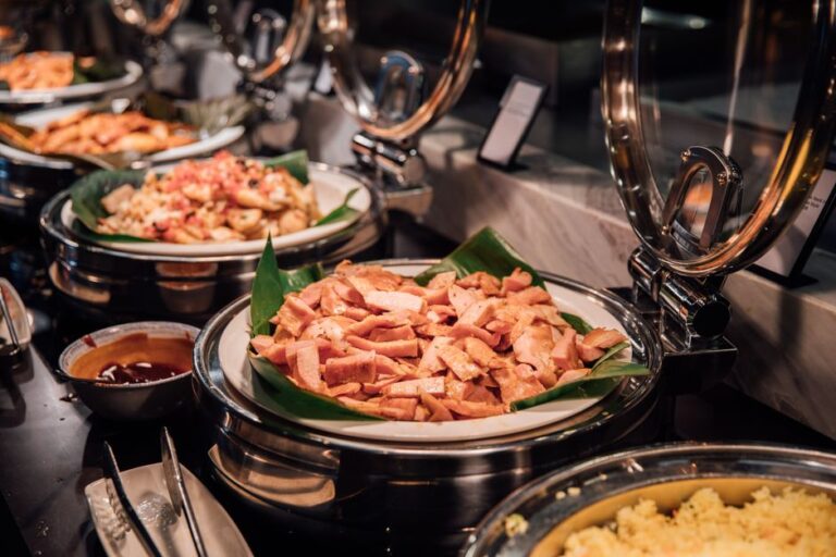 A buffet spread