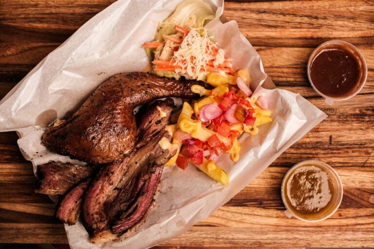 Smoked brisket on a platter