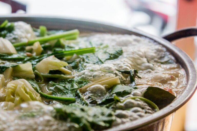 A simmering hot pot