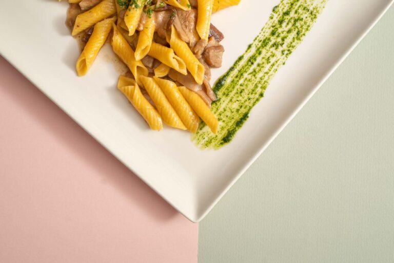 A plate of Italian pasta