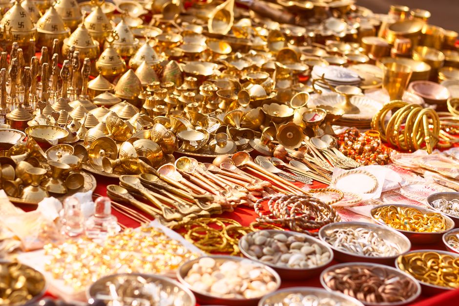 A gold souk display