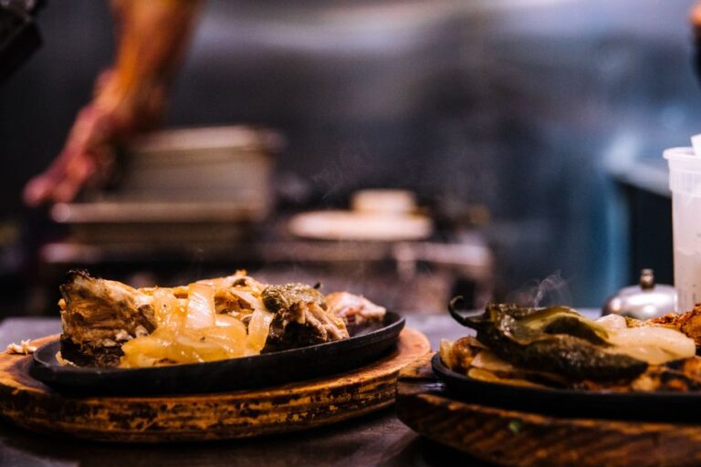 A sizzling plate of meat