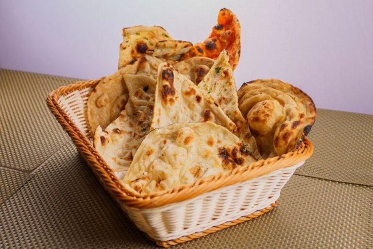 A basket of naan