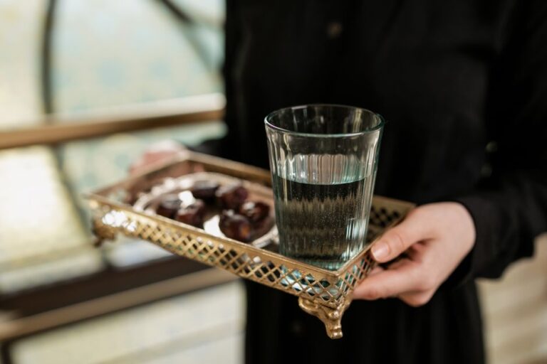 Arabic coffee served with dates