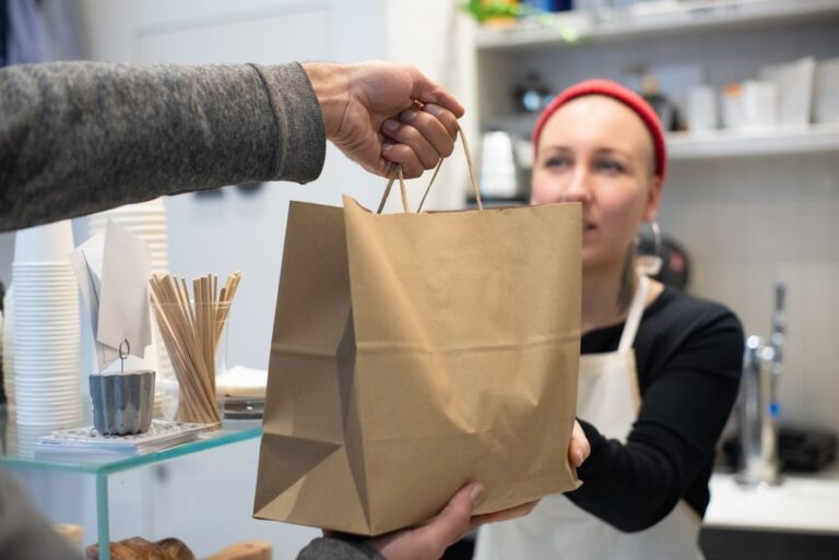 A small takeaway counter