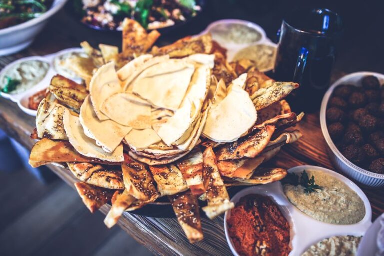 An Arabic mezze table